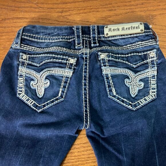 Rock Revival Vivian Ankle Skinny Jeans Low Rise Size 27 - Picture 1 of 5